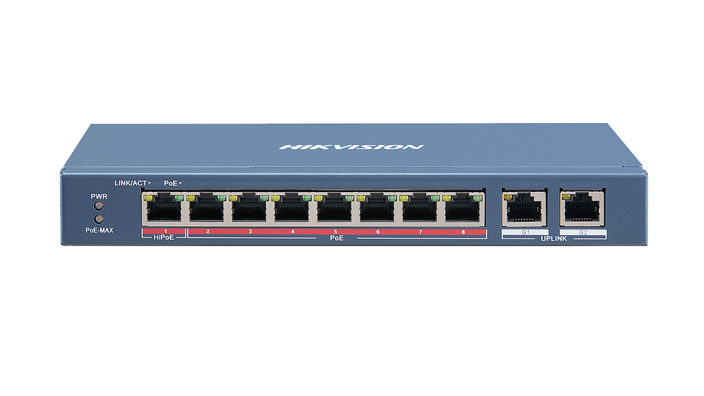 8 Port Fast Ethernet Unmanaged POE Switch DS-3E0310HP-E